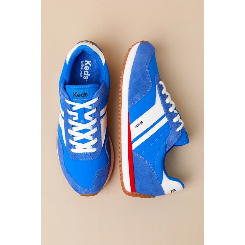 Nwot Keds Rena Blue Color Block Suede Leather Lace-Up Sneakers 7 — image 4 of 4